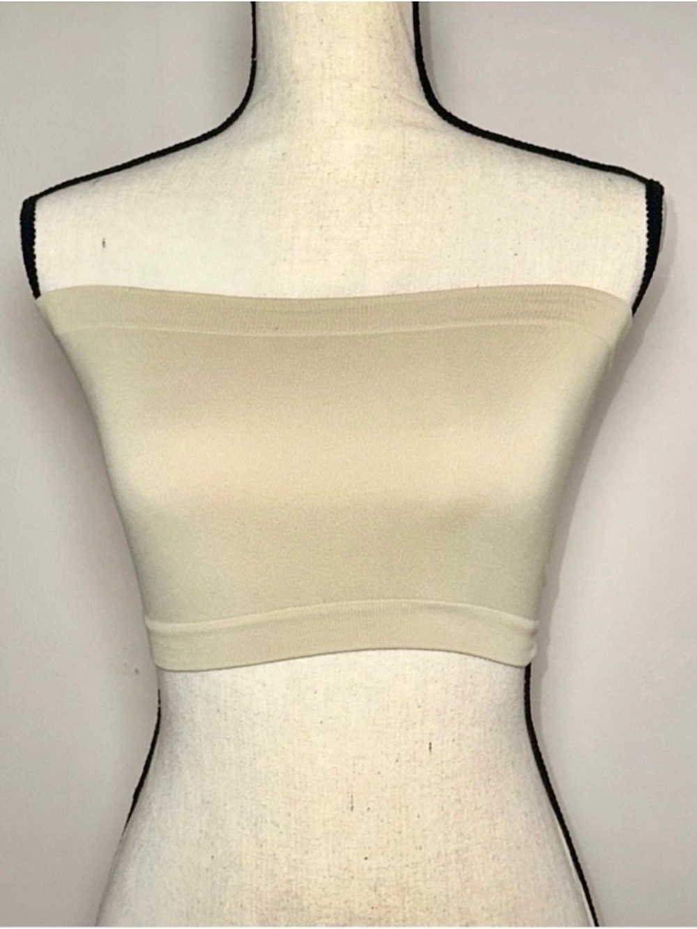 Seamless Strapless Bandeau Top - Cream